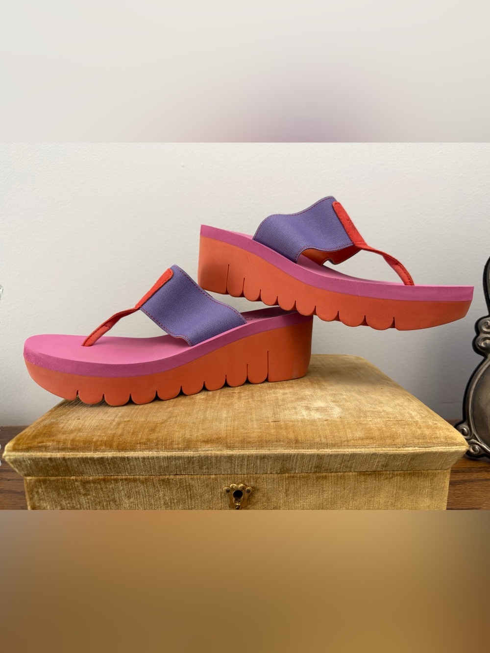 Fly London pink Yomu platform sandal